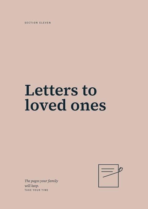 Section 11 divider — Letters to loved ones