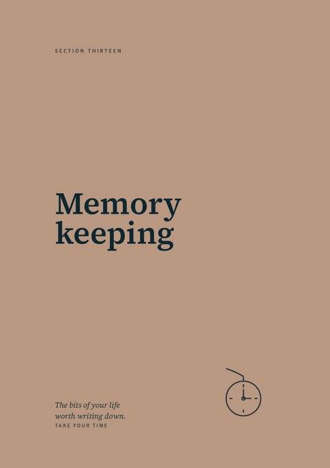 Section 13 divider — Memory keeping